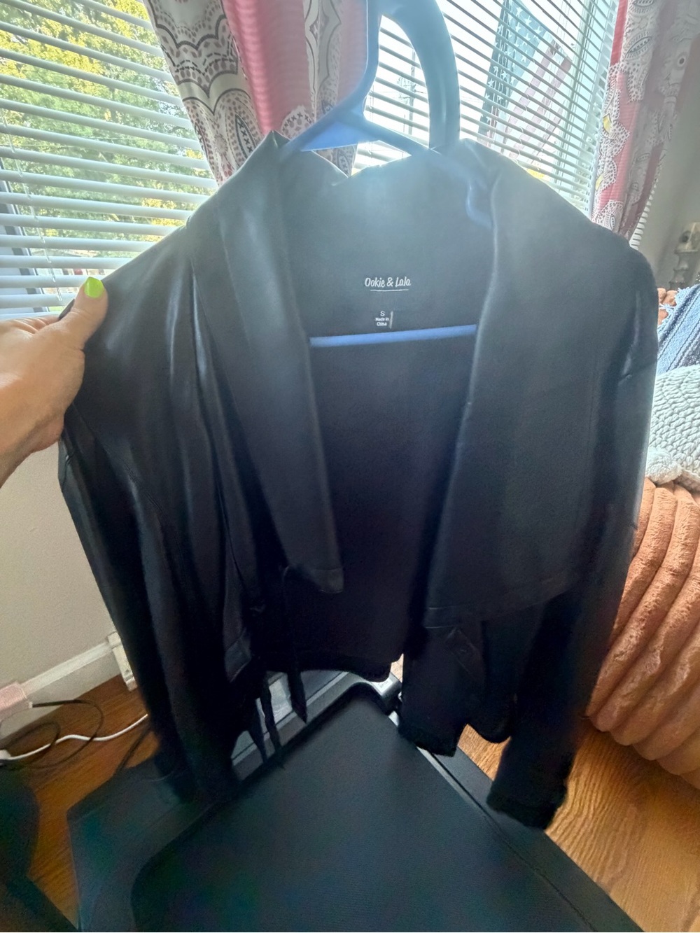 Men's Black Open-Front Jacket